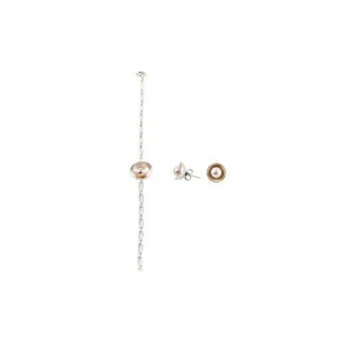 Ab Ove - Bracelet in Silver with River Pearl - Venus Collection - Handcrafted Bracelet - High Quality Luxury - Avvenice^ Bracelets