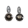 Ab Ove - Earrings in Silver with Fumè Quartz Stone ct 20 - Iris Collection - Handcrafted Earrings - High Quality Luxury - Avvenice^ Earrings