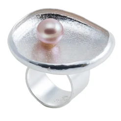 Ab Ove - Ring in Silver with River Pearl - Venus Collection - Handcrafted Ring - High Quality Luxury - Avvenice^ Rings