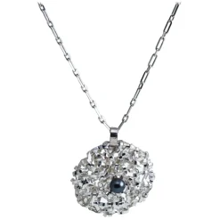 Ab Ove - Twine Round Large Pendant in Silver with River Pearl - Twine Collection - Handcrafted Necklace - High Quality Luxury - Avvenice^ Necklaces