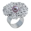 Ab Ove - Twine Round Ring in Silver with Pink River Pearl - Twine Collection - Handcrafted Ring - High Quality Luxury - Avvenice^ Rings