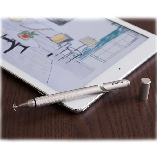 Adonit - Jot Pro Fine Point Precision Stylus for Apple, Android, Kindle, Samsung, Windows - Silver - Touch Pen - Classic - Avvenice^ Desk Supplies