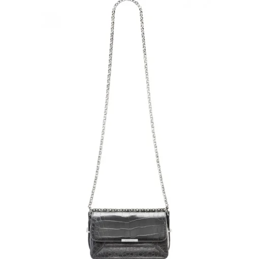 Aleksandra Badura - Candy Bag Mini - Python Shoulder Bag - Graphite - Luxury High Quality Leather Bag - Avvenice