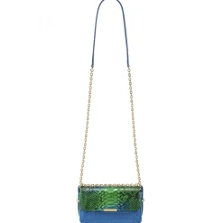Aleksandra Badura - Candy Bag Mini - Python Shoulder Bag - Blue & Green Ocean - Luxury High Quality Leather Bag - Avvenice^ Bags