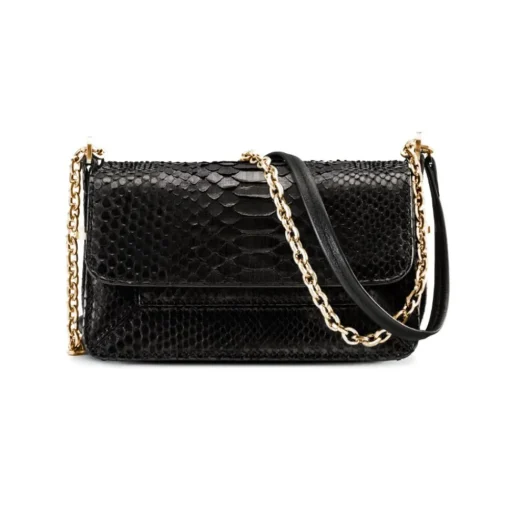 Aleksandra Badura - Candy Bag Mini - Python Shoulder Bag - Onyx - Luxury High Quality Leather Bag - Avvenice