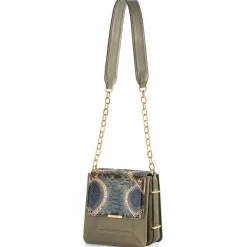 Aleksandra Badura - Candy Bag - Python & Calfskin Shoulder Bag - Olive - Luxury High Quality Leather Bag - Avvenice^ Bags