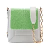 Aleksandra Badura - Candy Bag - Stingray & Calfskin Shoulder Bag - Pistachio and White Ice - Luxury High Quality Leather Bag - Avvenice^ Bags