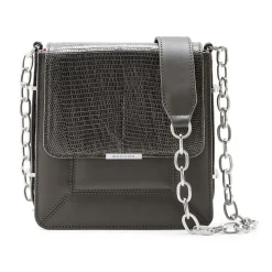 Aleksandra Badura - Candy Bag - Lizard & Crockodile Shoulder Bag - Graphite - Luxury High Quality Leather Bag - Avvenice^ Bags