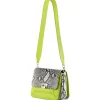 Aleksandra Badura - Candy Bag Large - Python & Calfskin Shoulder Bag - Lime Stone - Luxury High Quality Leather Bag - Avvenice^ Bags