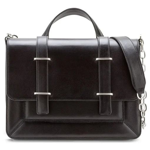 Aleksandra Badura - Candy Bag Postina - Calfskin Shoulder Bag - Onyx - Luxury High Quality Leather Bag - Avvenice^ Bags