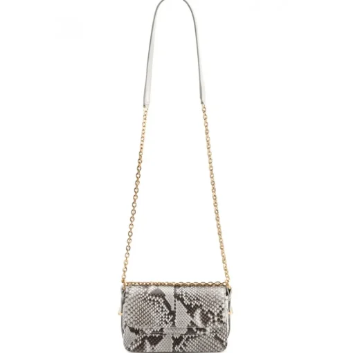 Aleksandra Badura - Candy Bag Mini - Python Shoulder Bag - Stone - Luxury High Quality Leather Bag - Avvenice