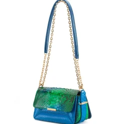 Aleksandra Badura - Candy Bag Mini - Python Shoulder Bag - Blue & Green Ocean - Luxury High Quality Leather Bag - Avvenice^ Bags