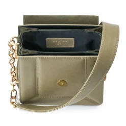 Aleksandra Badura - Candy Bag - Python & Calfskin Shoulder Bag - Olive - Luxury High Quality Leather Bag - Avvenice^ Bags