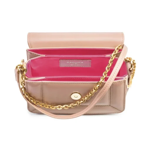 Aleksandra Badura - Candy Bag Mini - Goatskin Shoulder Bag - Blush - Luxury High Quality Leather Bag - Avvenice^ Bags