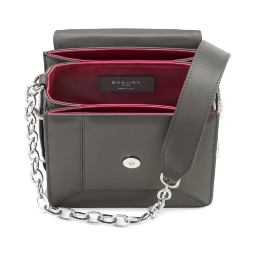 Aleksandra Badura - Candy Bag - Lizard & Crockodile Shoulder Bag - Graphite - Luxury High Quality Leather Bag - Avvenice^ Bags