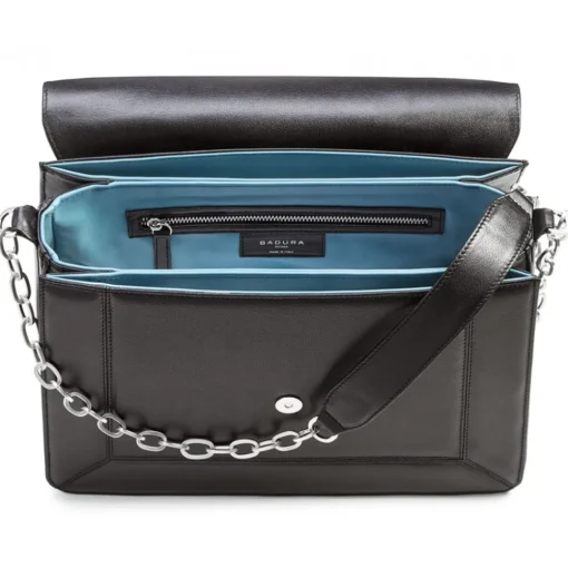 Aleksandra Badura - Candy Bag Postina - Calfskin Shoulder Bag - Onyx - Luxury High Quality Leather Bag - Avvenice^ Bags