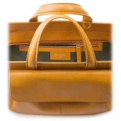 Aleksandra Badura - Cherie Bag - Calfskin Tote Bag - Pumpkin - Luxury High Quality Leather Bag - Avvenice^ Bags