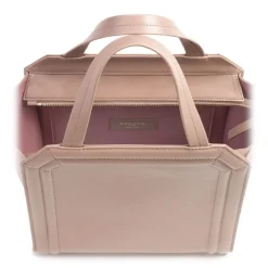 Aleksandra Badura - Clio Mini Bag - Calfskin Shopper Bag - Blush - Luxury High Quality Leather Bag - Avvenice
