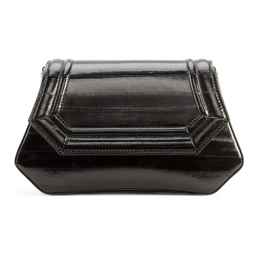 Aleksandra Badura - Etoile Bag - Eel Shoulder Bag - Carbon Black - Luxury High Quality Leather Bag - Avvenice^ Bags