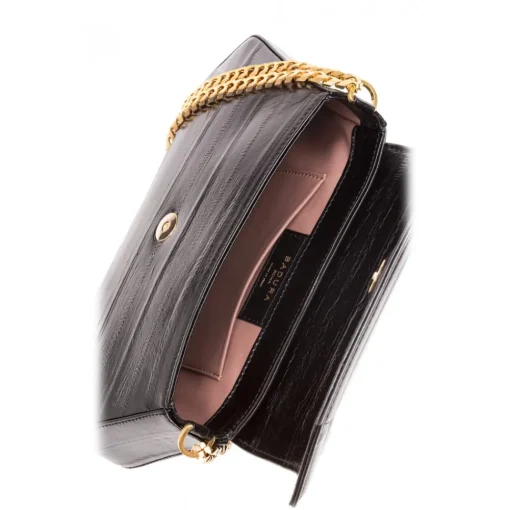 Aleksandra Badura - Etoile Bag - Eel Shoulder Bag - Carbon Black - Luxury High Quality Leather Bag - Avvenice^ Bags