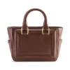 Aleksandra Badura - Ladylike Mini Bag - Calfskin Top-Handle Tote Bag - Tobacco - Luxury High Quality Leather Bag - Avvenice