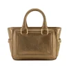 Aleksandra Badura - Ladylike Mini Bag - Buffaloskin Top-Handle Tote Bag - Gold - Luxury High Quality Leather Bag - Avvenice^ Bags