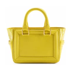 Aleksandra Badura - Ladylike Mini Bag - Calfskin & Python Top-Handle Tote Bag - Lemon - Luxury High Quality Leather Bag - Avvenice^ Bags