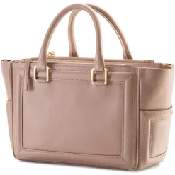 Aleksandra Badura - Ladylike Bag - Calfskin Top-Handle Tote Bag - Blush - Luxury High Quality Leather Bag - Avvenice