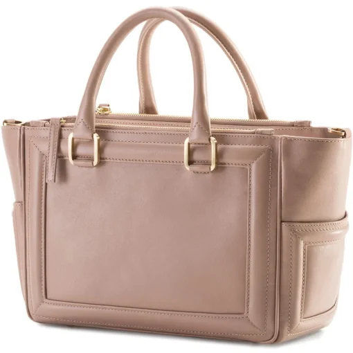 Aleksandra Badura - Ladylike Bag - Calfskin Top-Handle Tote Bag - Blush - Luxury High Quality Leather Bag - Avvenice