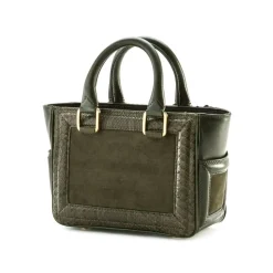 Aleksandra Badura - Ladylike Mini Bag - Calfskin & Python Top-Handle Tote Bag - Olive - Luxury High Quality Leather Bag - Avvenice^ Bags