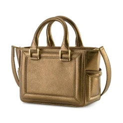 Aleksandra Badura - Ladylike Mini Bag - Buffaloskin Top-Handle Tote Bag - Gold - Luxury High Quality Leather Bag - Avvenice^ Bags