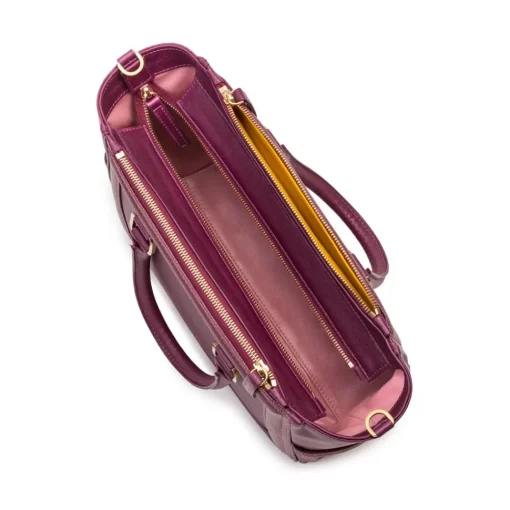 Aleksandra Badura - Ladylike Bag - Lizard & Calfskin Top-Handle Tote Bag - Richelieu - Luxury High Quality Leather Bag - Avvenice^ Bags