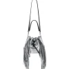 Aleksandra Badura - Lucky Bucket Bag Medium - Fringe Bucket Bag Medium - Silver - Luxury High Quality Leather Bag - Avvenice^ Bags