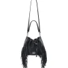 Aleksandra Badura - Lucky Bucket Bag Medium - Fringe Bucket Bag Medium - Onyx - Luxury High Quality Leather Bag - Avvenice^ Bags