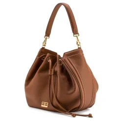 Aleksandra Badura - Lucky Bucket Bag - Bucket Bag in Deer Leather - Camel - Luxury High Quality Leather Bag - Avvenice^ Bags