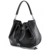 Aleksandra Badura - Lucky Bucket Bag - Bucket Bag in Goatskin Leather - Onyx - Luxury High Quality Leather Bag - Avvenice^ Bags