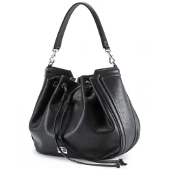 Aleksandra Badura - Lucky Bucket Bag - Bucket Bag in Goatskin Leather - Onyx - Luxury High Quality Leather Bag - Avvenice^ Bags