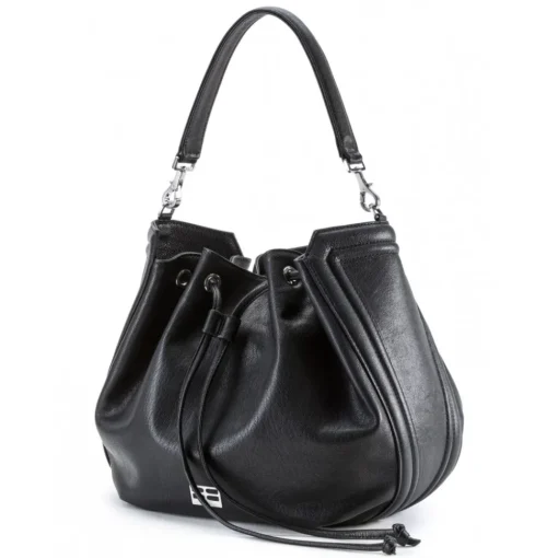 Aleksandra Badura - Lucky Bucket Bag - Bucket Bag in Goatskin Leather - Onyx - Luxury High Quality Leather Bag - Avvenice^ Bags