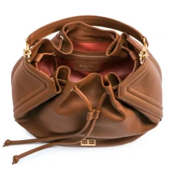 Aleksandra Badura - Lucky Bucket Bag - Bucket Bag in Deer Leather - Camel - Luxury High Quality Leather Bag - Avvenice^ Bags