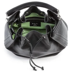 Aleksandra Badura - Lucky Bucket Bag - Bucket Bag in Goatskin Leather - Onyx - Luxury High Quality Leather Bag - Avvenice^ Bags