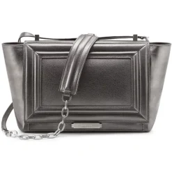 Aleksandra Badura - Luisa Bag - Goatskin Shoulder Bag - Graphite - Luxury High Quality Leather Bag - Avvenice^ Bags