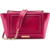 Aleksandra Badura - Luisa Bag - Calfskin & Python Shoulder Bag - Fuxia - Luxury High Quality Leather Bag - Avvenice^ Bags