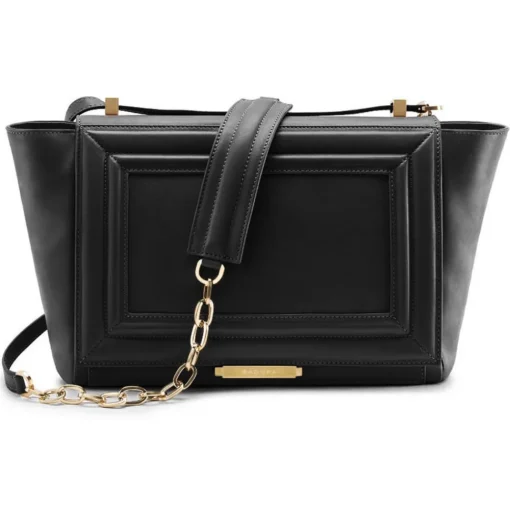 Aleksandra Badura - Luisa Bag - Goatskin Shoulder Bag - Onyx - Luxury High Quality Leather Bag - Avvenice^ Bags