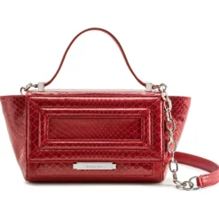 Aleksandra Badura - Luisa Mini Bag - Goatskin & Python Shoulder Bag - Red - Luxury High Quality Leather Bag - Avvenice^ Bags