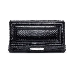Aleksandra Badura - Luisa Clutch - Python Envelope Clutch - Onyx - Luxury High Quality Leather Bag - Avvenice^ Bags
