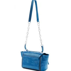 Aleksandra Badura - Luisa Mini Bag - Calfskin & Python Shoulder Bag - Ocean Blue - Luxury High Quality Leather Bag - Avvenice^ Bags