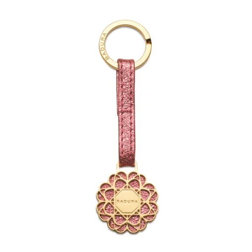 Aleksandra Badura - Small Leather Goods - Keyring in Calfskin - Pink - Luxury High Quality - Avvenice