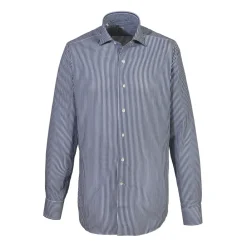 Alessandro Gherardi - Long Sleeve Shirt - Blue Stripe - Shirt - Handmade in Italy - Luxury Exclusive Collection - Avvenice^ Shirts