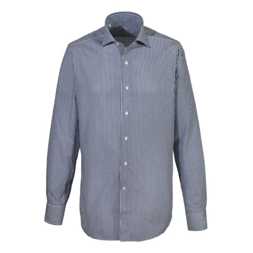 Alessandro Gherardi - Long Sleeve Shirt - Blue Stripe - Shirt - Handmade in Italy - Luxury Exclusive Collection - Avvenice^ Shirts