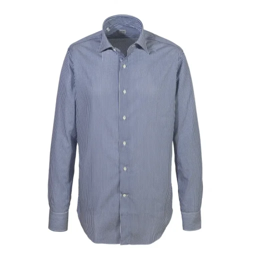 Alessandro Gherardi - Long Sleeve Shirt - Blue Stripe - Shirt - Handmade in Italy - Luxury Exclusive Collection - Avvenice